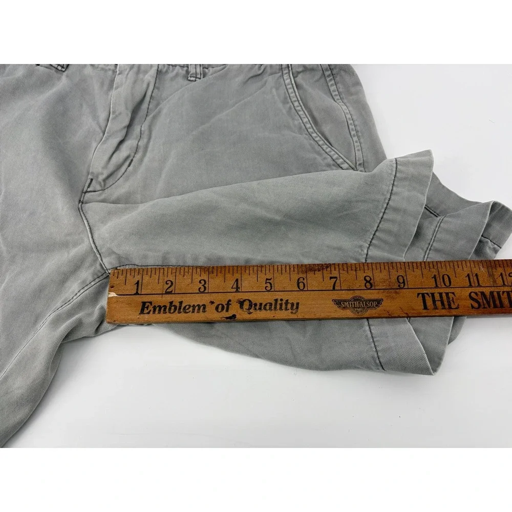 American Eagle Shorts, Gray Chino, Classic, Distressed Longer, Men's Size 30